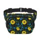 thumbnail image 1 of Balery Sunflowers And Blue Flower Mochila Cinturón para Mujeres y Hombres, Bolsa de Cintura Impermeable de Doble Capa con Correa, 1 of 9