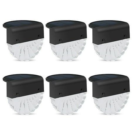 

MGStore 1Pc/1 Set Wall Lamp IP65 Waterproof Light Sensor Energy-saving Non-Glaring Easy to Install Outdoor Lighting ABS Solar-Powered LED Wall Lamp Fence Staircase Light for Patio