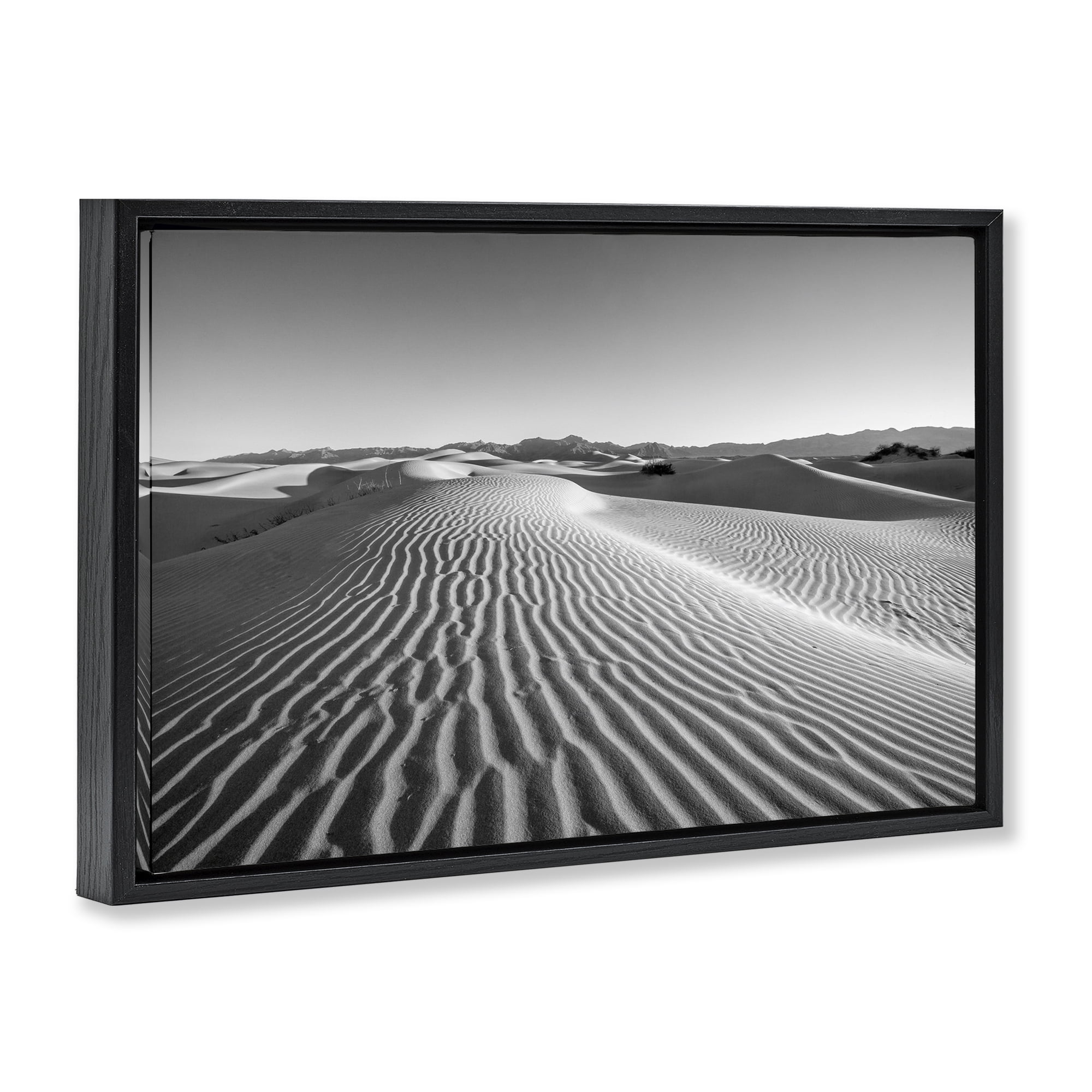 Stupell Industries Sand Waves In The Distance Black Framed Floater Canvas Wall Art, design by Jon Evan