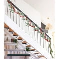 thumbnail image 3 of Gomaty 6ft Red Berry Christmas Garland with Pine Cone, Artificail Greenery Garland with Pine Leaves Red Berries and Pine Cones for Holiday Front Door Mantel Table Home Decor, 3 of 7