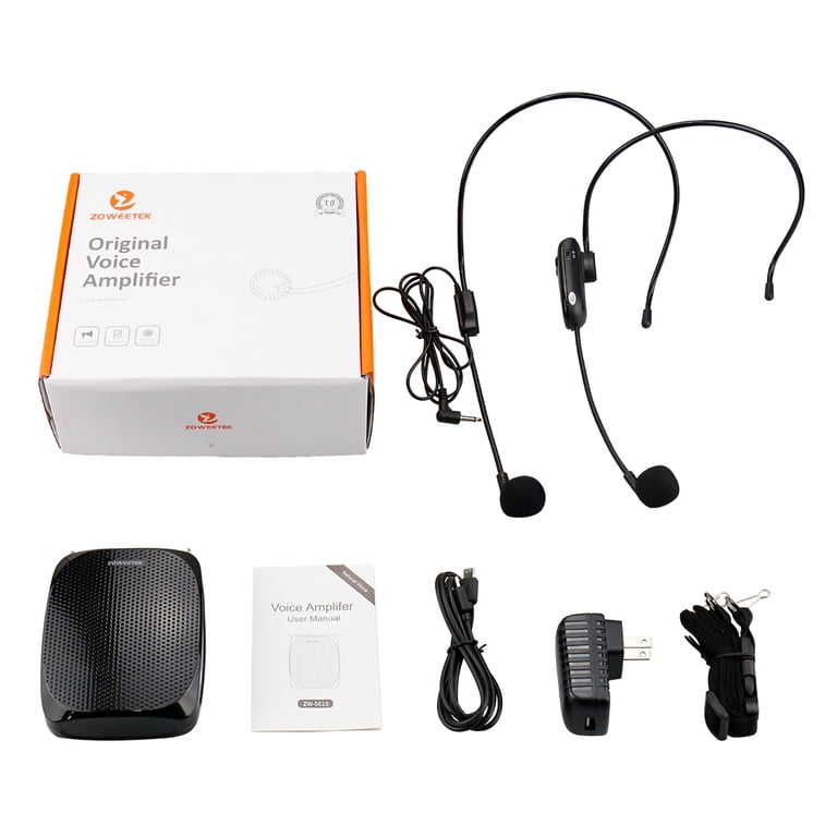 Amweyセット Zoweetek Voice Amplifier, PA System with UHF Wireless Microphone