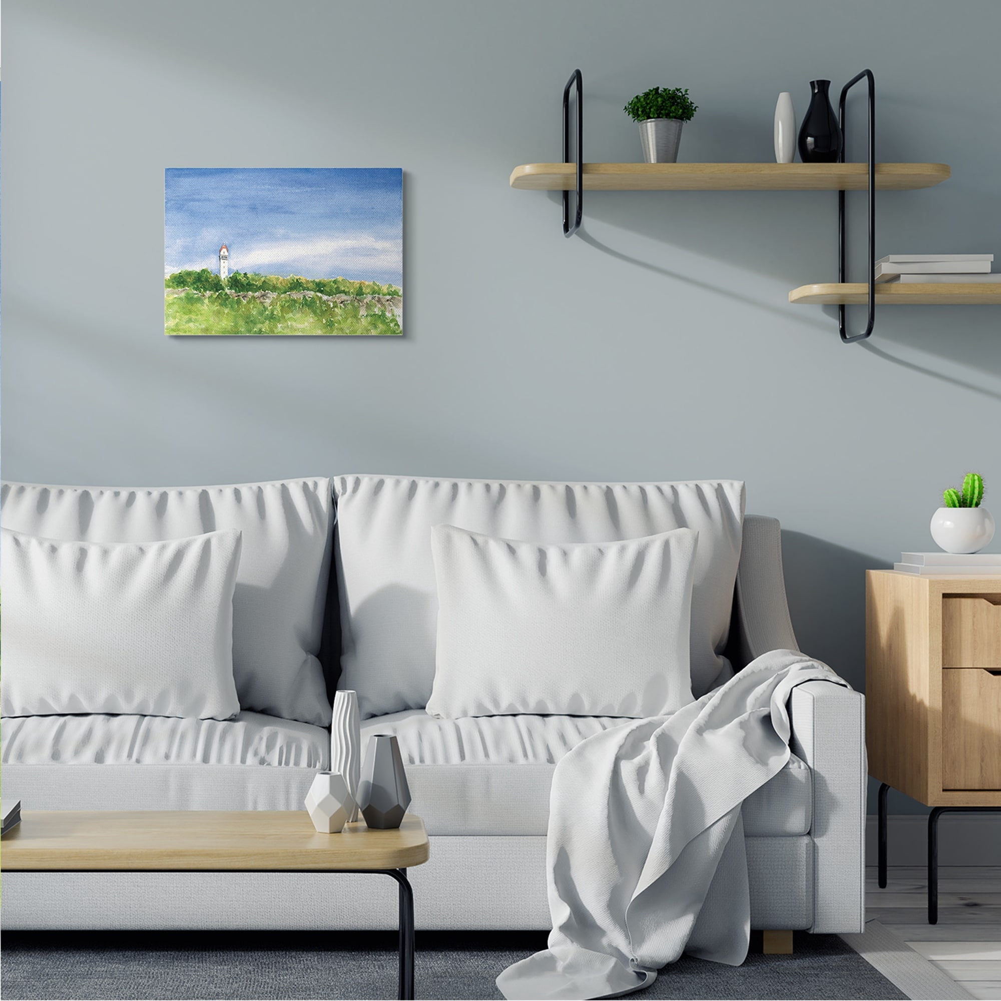 Stupell Industries Heublein Tower Forest Overlook Soft Watercolor Landscape Canvas Wall Art, 16 x 20, Design by Melissa Hyatt LLC