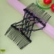 thumbnail image 3 of Zhuge 6 piezas de peine mágico de moda para niñas y mujeres, pinza elástica para el cabello con cuentas dobles de colores, 3 of 5