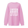 thumbnail image 4 of Cmfcve Women's Athletic Sweatshirts Letter Print Long Sleeve Versatile Tops Crew Neck Loose Gym Pullover Tops, 4 of 6