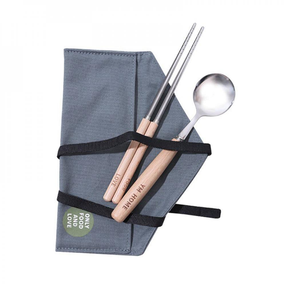 Portable Spoon Chopsticks Fork Collect Storage Cotton Cloth Carry Bag Tableware 