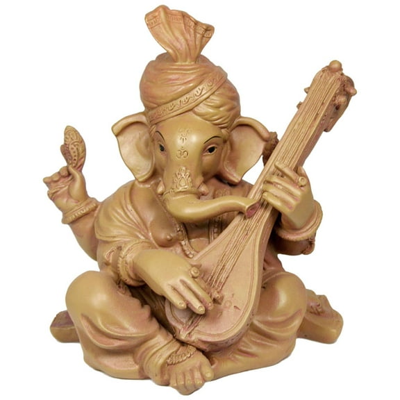 Ganesha Statue 7.5" Ganesh with Vina (K57V)