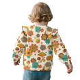 thumbnail image 3 of Xoenoiee Mushroom Flower Print Girls Sweatshirts Graphic Ruffle Pullover Long Sleeve Crewneck Shirt Cute Cartoon Casual Clothes for Girls, Size 1-2 Years, 3 of 7