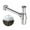 Silver Trap-SG02, variant on Universal Bottle Trap P-Trap Brass Chrome Waste Trap Bathroom Basin Deodorant Round Sink Traps Pipe Adjustable Drain Tube Modern Elegant Design Matt Black(1-1/4 )