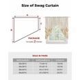 thumbnail image 4 of Fall Wheat Swag Valances for Windows, Autum Botanical Rustic Yellow Orange Rod Pocket Sheer Valances for Small Windows, Swag Toppers Light Filtering for Kitchen Living Room 2 Panels 36''x36'', 4 of 4