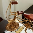 thumbnail image 5 of 4"W, 8"H Multi Colored Metal Bike Sculpture with Wood Wheels, by DecMode (2 Count), 5 of 11