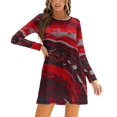 thumbnail image 1 of Several Hundred Square Neck Dress Cute Loose Print Dresses Elegant Beach Party Dress Graphic Design Digital Acrylic Ink Ink, 1 of 5
