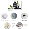 thumbnail image 2 of ZHONGYUTONG Zen Canvas Wall Art Black Stones with Magnolia Blossoms Picture Prints Nature Spiritual Painting Spa Artwork for Meditation Room Decor Framed (28.00" x 42.00"), 2 of 6