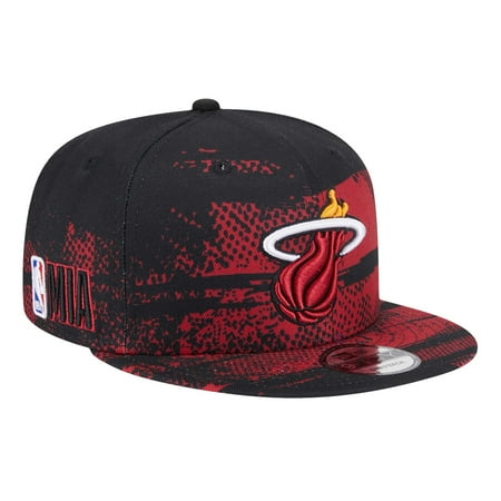 Youth New Era Black Miami Heat Tip-Off 9FIFTY Snapback Hat