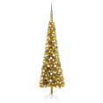 thumbnail image 5 of vidaXL Slim Christmas Tree with LEDs&Ball Set Xmas Decor Multi Colors/Sizes, 5 of 24