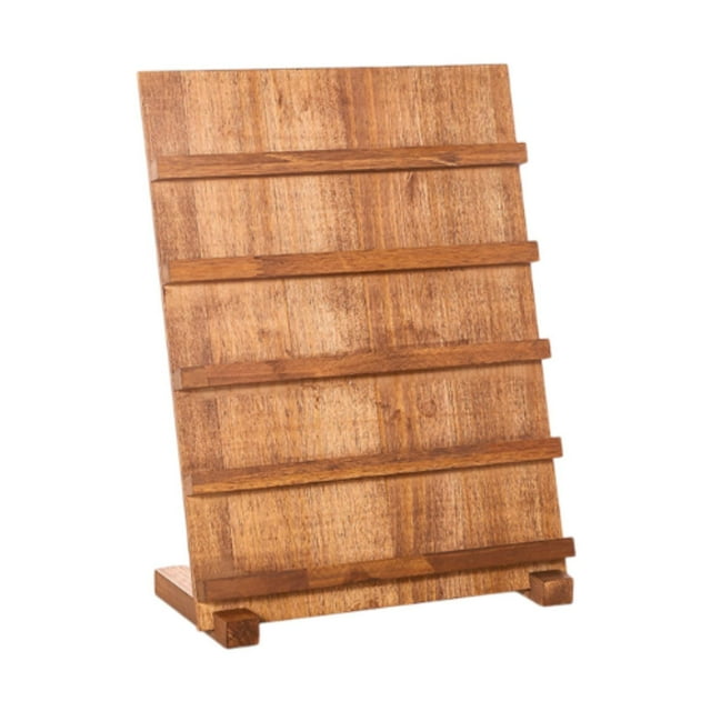 Estante de madera para joyas, versátil, de múltiples capas, para exhibir arte de uñas. 30cmx14cmx39cm
