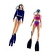 thumbnail image 1 of 2pcs 1/64 Skala Mermaid Número de buceo Mini Figuras humanas para accesorios de casas de muñecas, 1 of 9