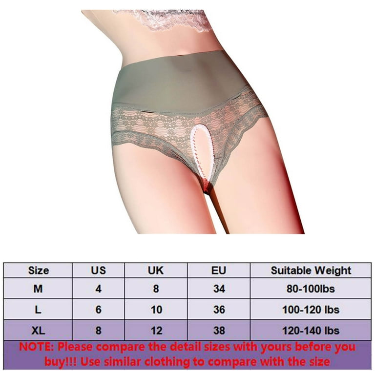 MRULIC panties for women Women's Lace Underpants Open Crotch