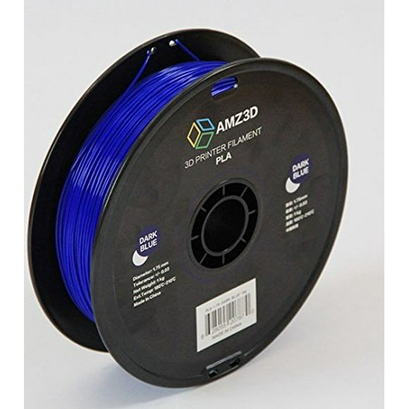UTAH-AMZ3D 1.75mm Dark Blue PLA 3D Printer Filament - 1kg Spool (2.2 lbs) - Dimensional Accuracy +/- 0.03mm