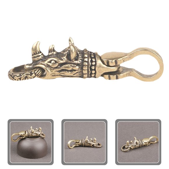 CRILSTYLEO Colgante De Latón Dorado Para Llavero Y De Oficina Con Animal Decorativa