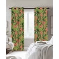 thumbnail image 2 of Blackout Curtains for Bedroom, Palm Tree Tropical Room Darkening Window Drapes for Living Room, Pink Summer Green Botanical Thermal Insulated Grommet Curtains, 52x90 inch, 2 Panels, 2 of 9