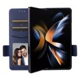 thumbnail image 6 of for Samsung Galaxy Z Fold 5 Wallet Case with RFID Blocking Credit Card Holder, Lichee Patterned Luxury PU Leather Folio Flip Kickstand Protective Shockproof Cover Women Men Phone Case,Darkblue, 6 of 12