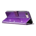 thumbnail image 3 of For iPhone 7 / 8 / SE 2020 / SE 2022 Wallet Case Bling Shiny Premium PU Leather with RFID Blocking Card Slots Holder Magnetic Flip Kickstand Shockproof Wrist Strap Cover, Purple, 3 of 7