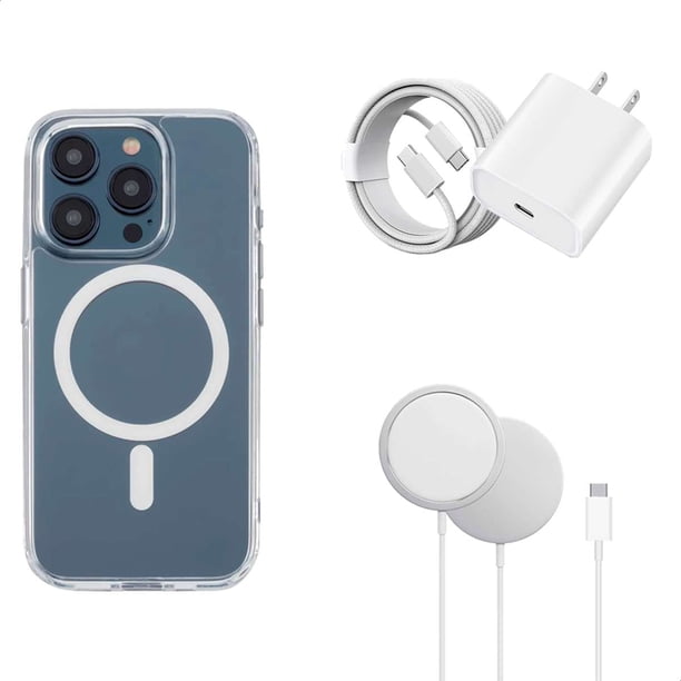 YUWY Kit Accesorios Compatibles Con MagSafe Para iPhone 15 Pro Antigolpes Combo de Funda Base y Cargador Para iPhone 15 Pro Kit Accesorios Regalo Para iPhone