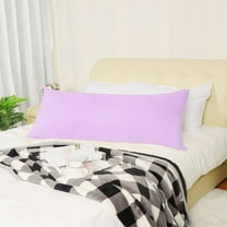 PiccoCasa Body Pillowcases Microfiber Pillow Cover with Zipper, Queen Lilac 20"x54"