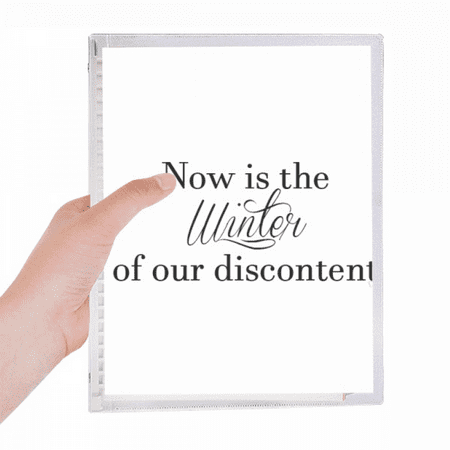 now is the winter quote notebook loose diary refillable journal statiry