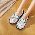 thumbnail image 4 of House Slippers for Women Men - Watercolor Wildflowers 1 Lightweight House Shoes Fuzzy Slippers, Soft Slip-On Cozy House Slippers for Woman Indoor Outdoor, 4 of 7