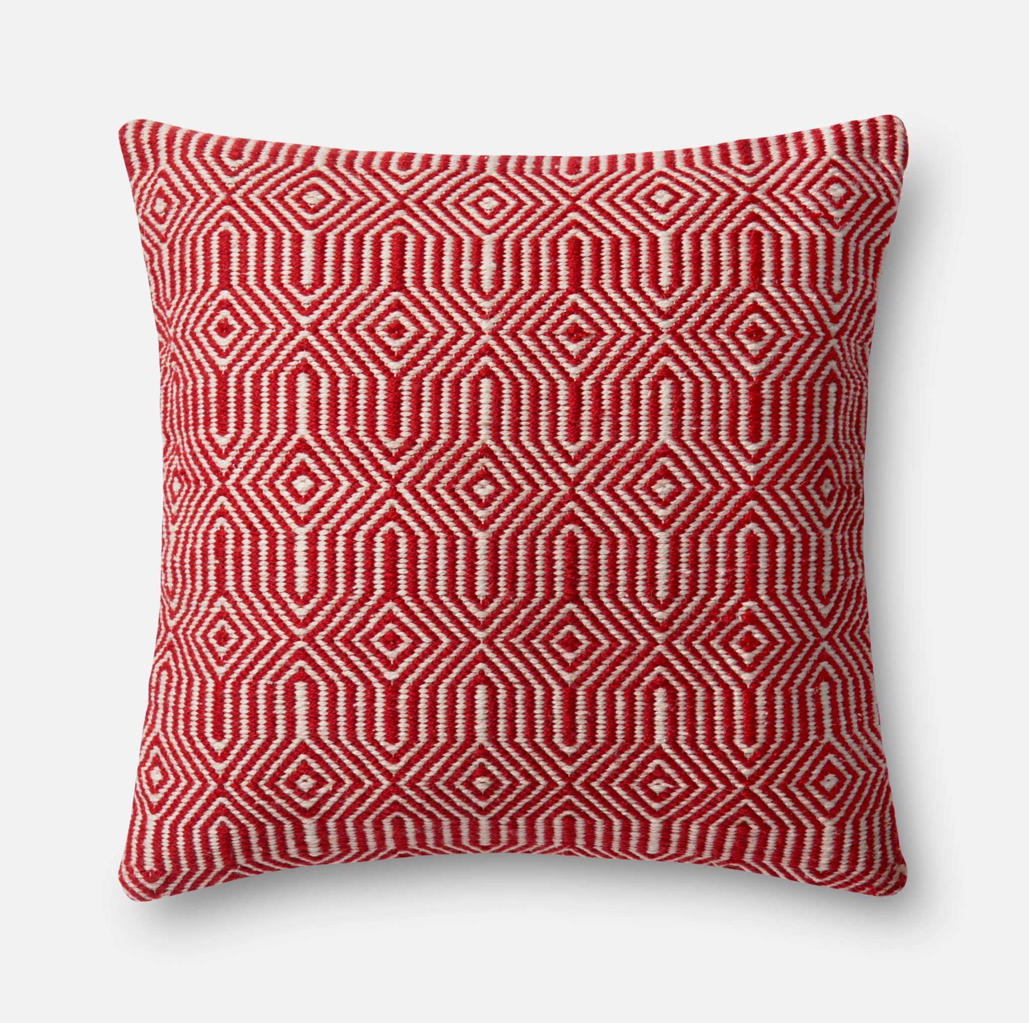 Loloi Polyester Pillow Cover in Red And Ivory finish P051P0339REIVPIL3
