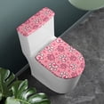 thumbnail image 2 of HELLHERO Toilet Lid Covers Set Adjustable & Non-Slip Toilet Lid Cover Dust-Proof 2 Pack, Heart-Shaped Paw Print Pattern, 2 of 8