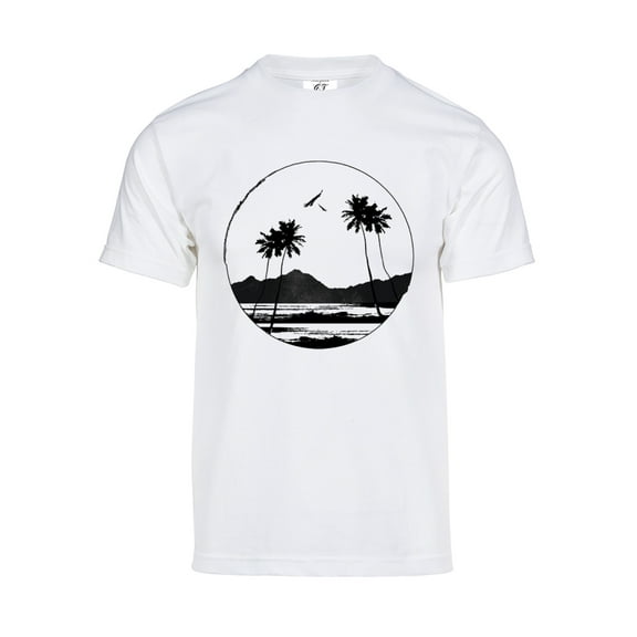 Gravity Trading Mens Paradise Solar Color Changing Shirt Sun Tee, White L