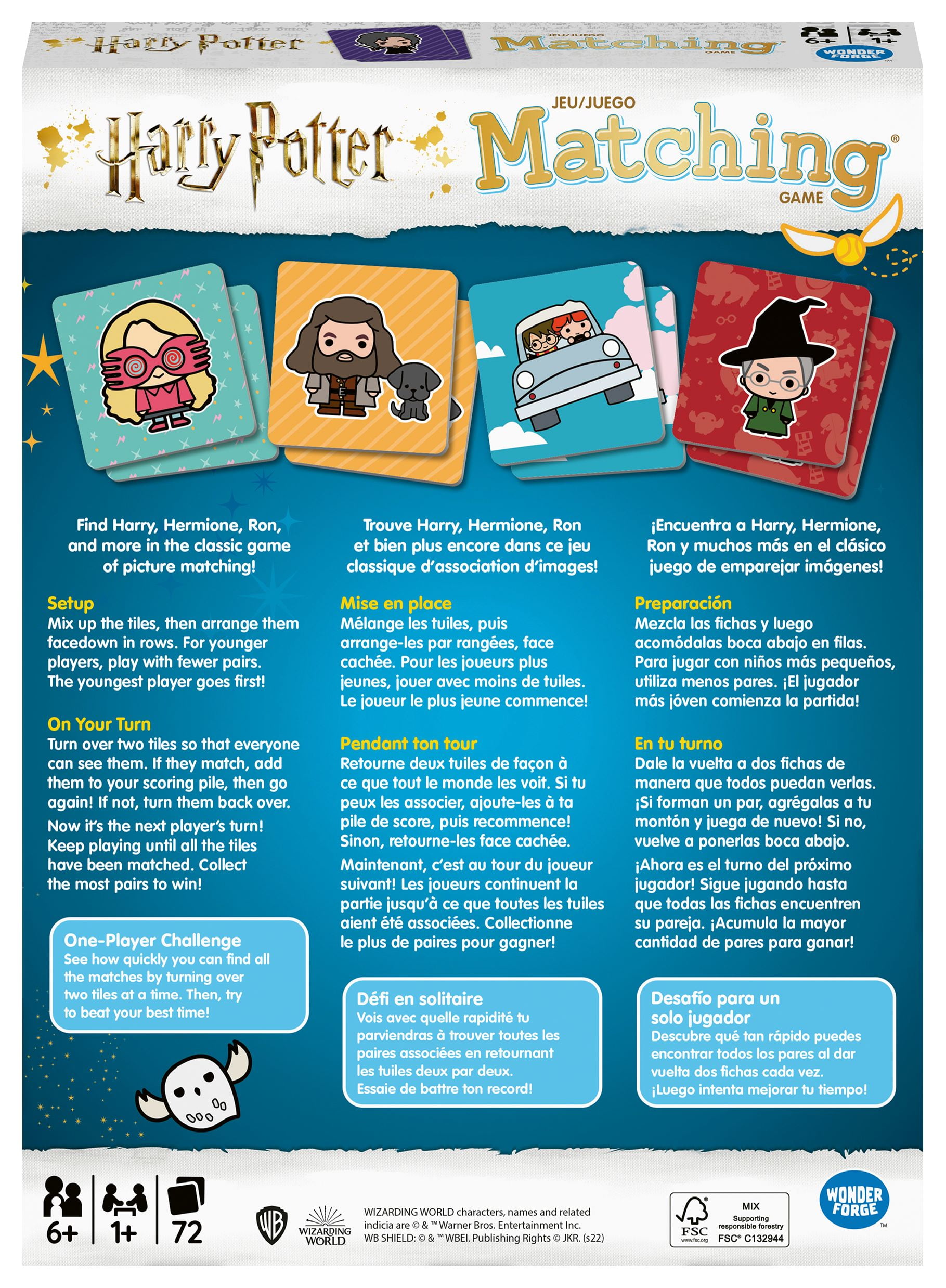 Wonder Forge Harry Potter Matching Game for Girls & Boys Ages 3 and up - a Fun and Fast Memory Game
