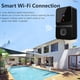 thumbnail image 4 of Electrodomésticos Timbre de video inalámbrico inteligente con control remoto Timbre visual inteligente Intercomunicador para el hogar Visión nocturna HD Wifi Timbre de seguridad recargable Timbre WiFi, 4 of 9