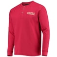 thumbnail image 2 of Men's Dunbrooke Scarlet San Francisco 49ers Logo Maverick Thermal Henley Long Sleeve T-Shirt, 2 of 4