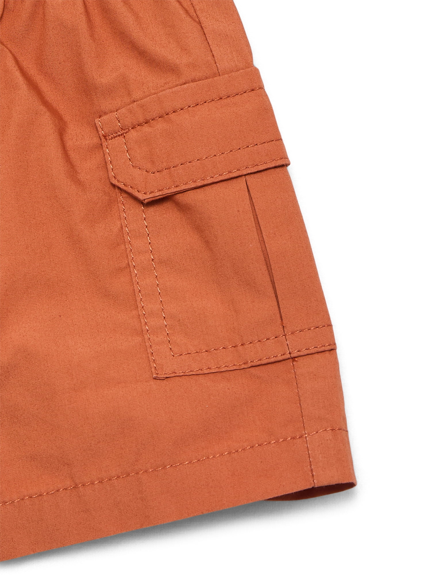 Wonder Nation Baby Boys Cotton Poplin Cargo Shorts, Sizes 0M-24M