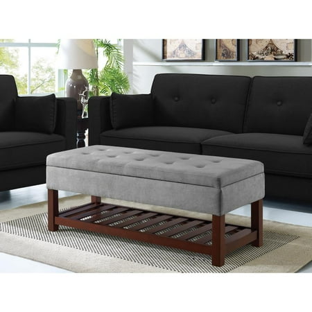Sunny Functional Coffee Table W Storage And Upholstered Side Beige