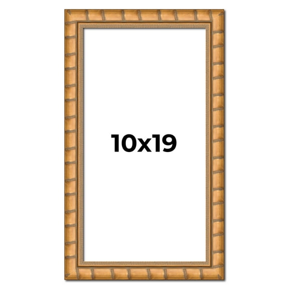 10x19 Frame Gold Real Wood Picture Frame Width 1.5 inches | Interior Frame Depth 0.5 inches |