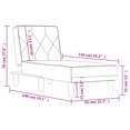 thumbnail image 4 of vidaXL Chaise Longue Black Velvet, 4 of 5