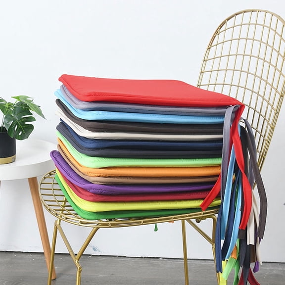 Outdoor Chair Cushions, Waterproof Outdoor Seat Cushions For Patio Furniture, Patio Chair Cushion With Handle And Ties, Square Out Door Chair Pads, 15.7x15.7 In
