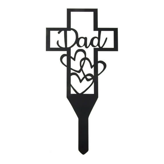 Cemetery Stake Grave Stakes Memorial Yard Decorations Plug Cross Flower Floral Marker Lawn Headstone Flowers Outside Art