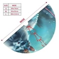 thumbnail image 3 of Sikiie Cat Underwater Fantasy 30-48 inches {designName} Print Christmas Tree Skirt Snowman Xmas Tree Skirt with Edge Christmas Decorations for Holiday Party-30", 3 of 7