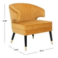 thumbnail image 5 of SAFAVIEH Stazia Mid-Century Retro Wingback Accent Chair, Marigold/Black, 5 of 7