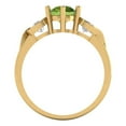 thumbnail image 4 of 1.72 ct Round Cut Natural Peridot Three-Stone Engagement Ring for Women in 18K Yellow Gold, 4 of 5