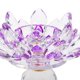 thumbnail image 4 of Artesanía de Cristal Budista, Portavelas de Té de Loto, candeliere, Decoración para hogar Púrpura A Soledad Titular de vela de cristal de cristal, 4 of 8
