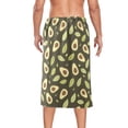 thumbnail image 2 of Ryvnso Men's Adjustable Shower Wrap Avocado Fruit Leaf Bath Towels with Snap Closure 28 x 60 inch, 2 of 7