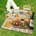 thumbnail image 6 of Bohemian Color Waterproof Picnic Blanket with Foldable Zipper, Suitable for Outdoor Use, Suitable for Travel, Camping, Beaches, Parks, Grasslands, Picnic Blanket Accessories, 6 of 7