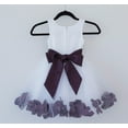 thumbnail image 2 of Ekidsbridal White Wedding Pageant Floral Lace Bodice Rose Petal Tulle Flower Girl Dress for Toddlers Ceremony Formal Evening Gown 165s m, 2 of 3