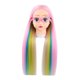 thumbnail image 2 of Cabeza de maniquí de entrenamiento para niños, cabeza de muñeca de práctica de estilismo, modelo de cabeza de muñeca de 25,59 pulgadas con abrazadera Estilo C, 2 of 8